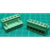 Pluggable Terminal Screw x6, Right Angle Exit, 31x18x15mm