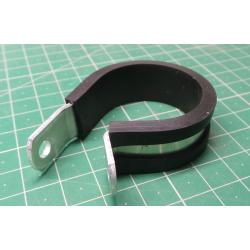 Rubber lined P clip 25mm A4 Stainless Steel