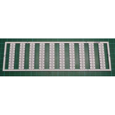WMB marking card, as card, MARKED, F4 (10x), not stretchable, Vertical marking, snap-on type, white