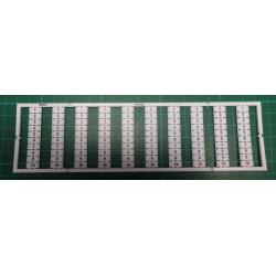 WMB marking card, as card, MARKED, 1 ... 10 (10x), not stretchable, Vertical marking, snap-on type, white