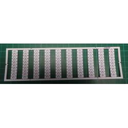 WMB marking card, as card, MARKED, F1 (10x), not stretchable, Vertical marking, snap-on type, white