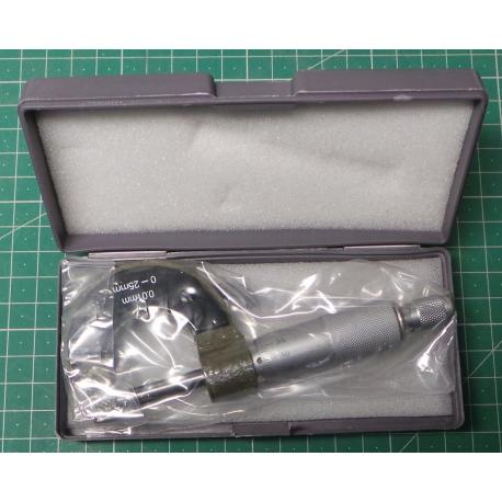 Micrometer 0-25mm, 1 division0.01mm