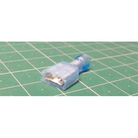 Spade Connector, Female, 6.3mm, Blue