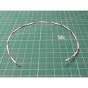 300mm Cut Wire, Red/White, 20AWG, 0.5mm2, 16 x 0.2, PVC