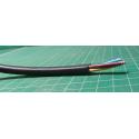 Black, 3 core mains flex cable, 1mm2, per meter