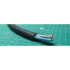Black, 3 core mains flex cable, 4mm2