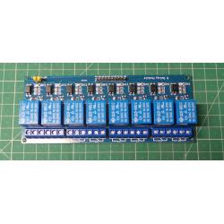 Relay module 8x, 5V Coils, with optocouplers