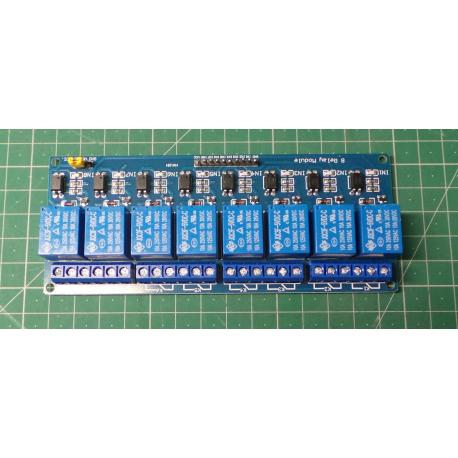 Relay module 8x, power supply 5V, with optocoupler