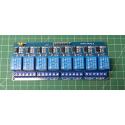 Relay module 8x, 5V Coils, with optocouplers
