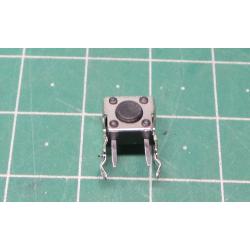 TACT microswitch, SPST-NO, pol: 2, 0.05A / 12VDC, THT, is not, 1N, 6x6mm