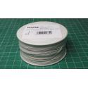 30AWG, 1x0.05mm2, Solid Wire Wrap Wire, White, Per Meter