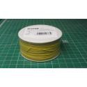 30AWG, 1x0.05mm2, Solid Wire Wrap Wire, Yellow, Per Meter