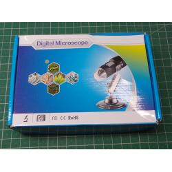 With Metal Bracket 1600X USB Digital Microscope 8LED Magnifying Glass L8B4