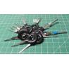 Set of universal pin removal tools for connectors, 11 tools