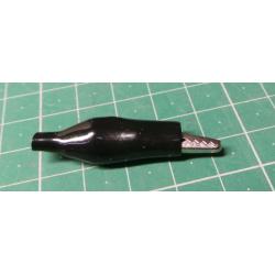 Crocodile clip insulated 35mm black