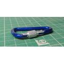 Carabiner, 50mm x 4mm, with safety lock