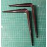 Pair of Shelf Brackets, 100x75mm, Brown