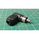 Right Angled RCA connector, black