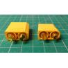 XT90 connector and socket pair, 90A peak, 45A Continuous