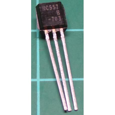 BC557B, PNP Transistor, 50V, 0.1A, 0.5W