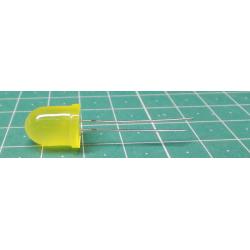 LED 10mm yellow diffuse, package 100pcs