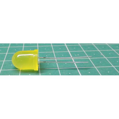 LED 10mm yellow diffuse, package 100pcs
