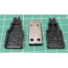 USB connector, Type A, for cable, plastic backshell
