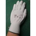 Seamless work gloves with PU palms - size 10, white