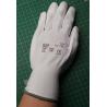 Seamless work gloves with PU palms - size 10, white