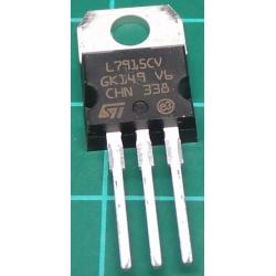 L7915CV, -15V, 1A Voltage Regulator, 7915