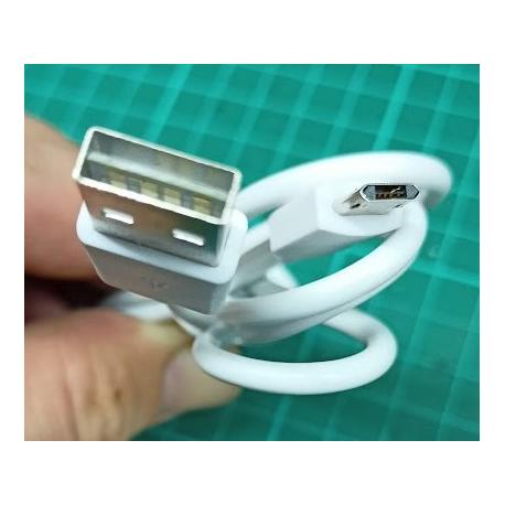 USB to Micro USB, 1M, Reversible Cable (inserts both ways on both ends)