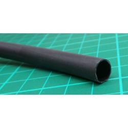 6.4mm, 2.2mm, 3:1 Glue Lined Heatshrink, Black, Cut length 1m