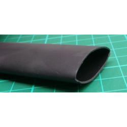 19.1mm, 6.3mm, 3:1 Glue Lined Heatshrink, Black, Cut length 1m