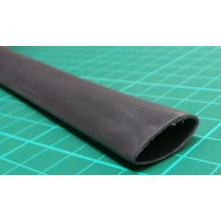 12.7mm, 4.2mm, 3:1 Glue Lined Heatshrink, Black, Cut length 1m
