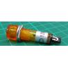 Panel Indicator, 12V, Orange, LED, needs 10mm hole