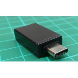Redukce USB A - USB-C - černá