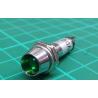 Panel Indicator, 12V, Green, LED, needs 8mm hole