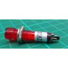 Panel Indicator, 12V, Red, LED, needs 7mm hole
