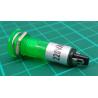 Panel Indicator, 230V, Green, needs 10mm hole