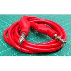 Propojovací kabel 0,35mm2/ 1m s banánky červený