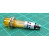 Panel Indicator, 12V, Orange, LED, needs 7mm hole