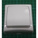 Light Switch, Surface Mount, No.1, IP44, White, 4FN58130