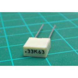 Capacitor, 330nF, 63V, Polyester Film, 5mm pitch