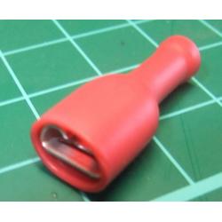 Spade Connector, Female, 6.3mm, Red