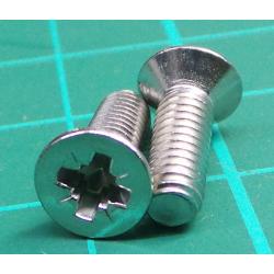 Screw, M4x12, Countersunk, Pozi, Stainless Steel
