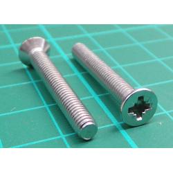 Screw, M4x30, Countersunk , Pozi, Stainless steel