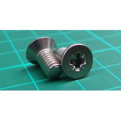 Screw, M5x10, Countersunk , Pozi, Stainless steel