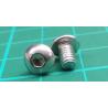 Screw, M4x6, Button Head, Hex, Stainless steel