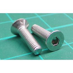 Screw, M3x12, Countersukn, Hex, Stainless steel