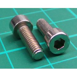 Screw, M4x12, Cheese Head, Hex, Stainless steel